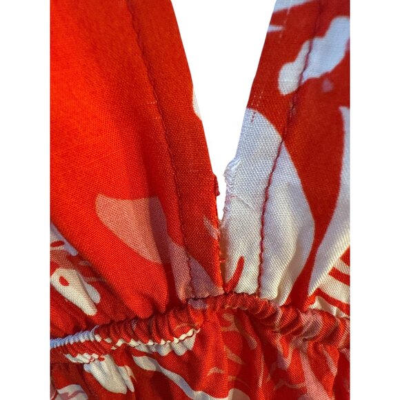 Abel The Label Womens Size L V-Neck Elastic Waist 100% Rayon Dress Good Con - Picture 5 of 8